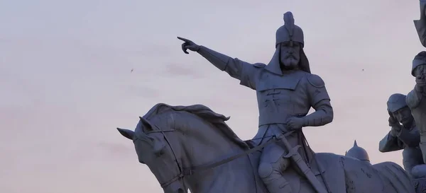 Estatua Rey Caballería Sechuk Conquistador Asia Menor — Foto de Stock