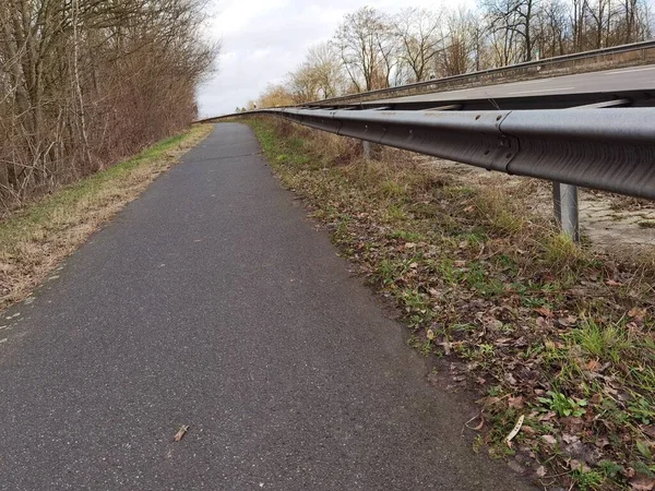 Bike Lane Next Expressway Germany — ストック写真