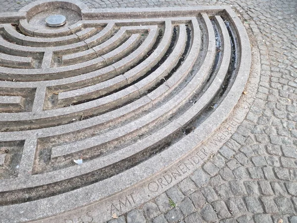 Waterway Labyrinth Flow Some Also See Jewish Symbol — Stock Photo, Image