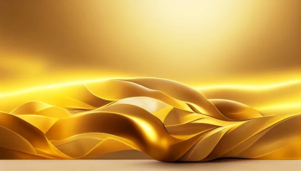 金色纹理 金色背景 奢华背景 抽象设计 3D渲染 3D插图 — 图库照片