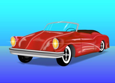 kırmızı araba, vektör grafikleri