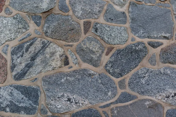 Tło Teksturą Kamiennego Wzoru Duże Kamienie Osadzone Ścianie — Zdjęcie stockowe