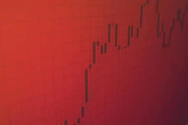 Grafici Dei Mercati Finanziari Mostrano Forte Aumento Dei Prezzi Primo — Foto Stock