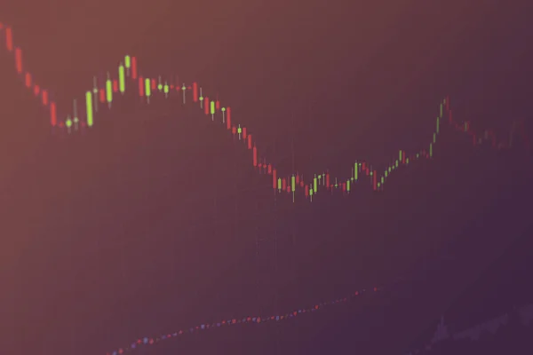 Tőzsdei Diagram Tőzsdei Adatok Megjelenítése — Stock Fotó