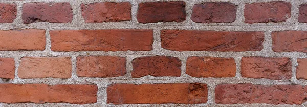 Texture Red Bricks Banner Red Brick Pattern — Stock Photo, Image