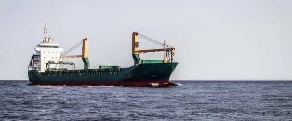 Floating Cargo Ship Sea Freight Transport Sea — Fotografia de Stock