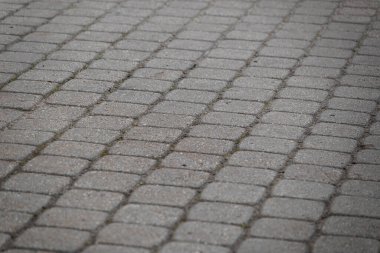 Çakıl taşı dokusu, seçici odak ile perspektif arka plan kaldırım.