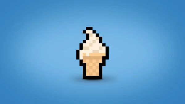 ピクセル8ビットソフトクリーム壁紙 高レア背景 — ストック写真