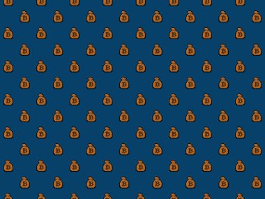 Piksel 8 bit para arkaplan oyun çantası - kusursuz desen