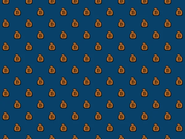 Pixel Біт Ігровий Пакет Грошового Фону Безшовний Візерунок — стокове фото