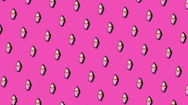 Piksel 8 bit kek deseni alfa kanalı ile dönüyor