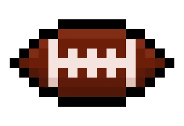Pixel Bit Football Américain Vecteur Isolé — Image vectorielle