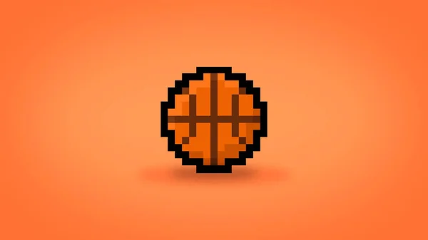 Pixel Bit Gaming Basketball Background High Res Wallpaper — Stock Fotó