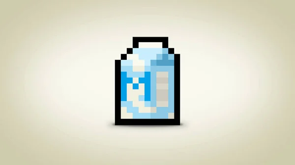 Pixel Bit Pack Milk Background High Resolution Wallpaper — Stock Photo, Image