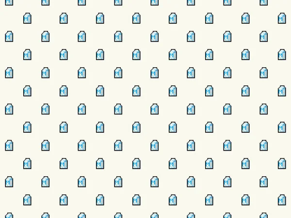 Pixel Bit Pack Milk Background High Resolution Seamless Pattern — Stock Fotó