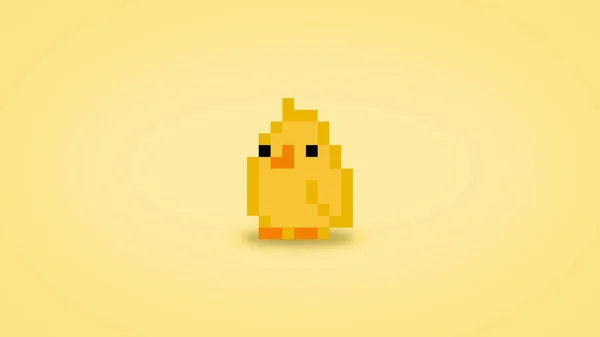 Şirin piksel 8 bit piliç arka planı - yüksek çözünürlüklü 4k duvar kağıdı