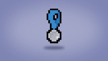 Pikselde gümüş madalya arka planda - yüksek çözünürlüklü 4k duvar kağıdı