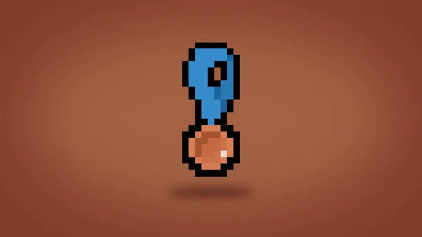 Pixel art bronz madalya - yüksek çözünürlüklü 4k arkaplan