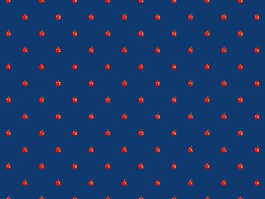 Piksel 8 ısırık izli kırmızı elma - yüksek çözünürlüklü dikişsiz desen