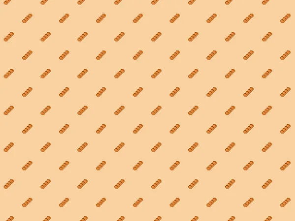 Pixel Bit Franse Baguette Achtergrond Hoge Resolutie Naadloos Patroon — Stockfoto