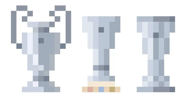 Pixel足球杯包件冠军 欧罗巴 会议隔离 — 图库矢量图片