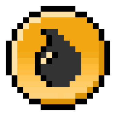 Piksel yağı - izole edilmiş, vektör