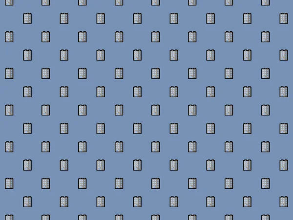 Pixel Kantoorgebouw Achtergrond Hoge Resolutie Bit Naadloos Patroon — Stockfoto