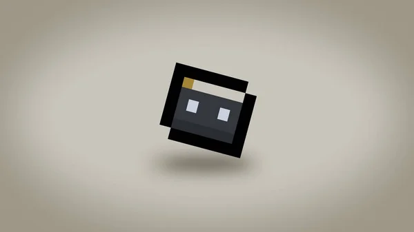 Fundo Fita Cassete Compacto Pixel Papel Parede Bits Alta Resolução — Fotografia de Stock
