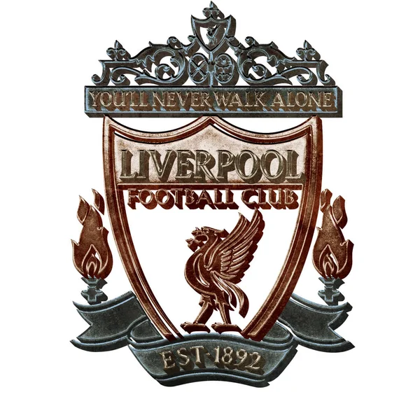 Liverpool England May 2022 Steel Liverpool Logo Design Isolated White — 스톡 사진