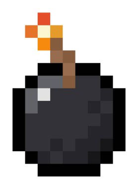 Piksel 8 bit bombası - izole edilmiş 8bit vektör