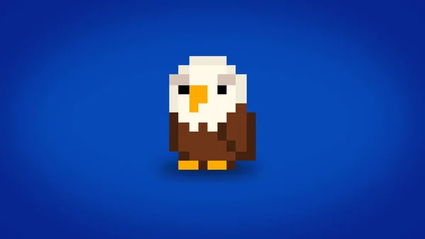 Pixel Bit Bald Eagle Background High Resolution Wallpaper — 图库照片