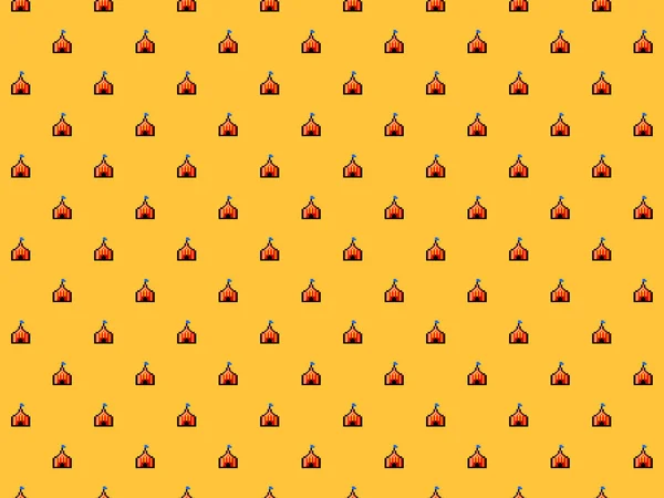 Pixel Bit Red Yellow Circus Tent Background High Resolution Seamless — Stock Fotó