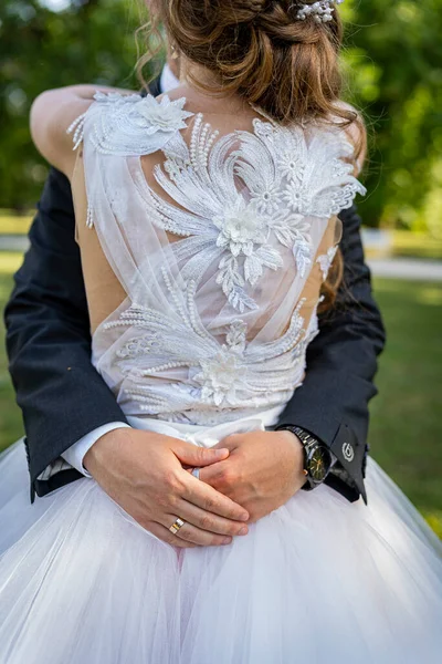 Bride Groom Hand — Fotografia de Stock