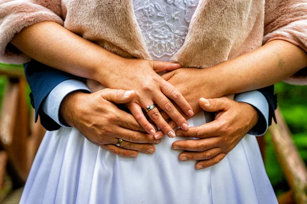 Nahaufnahme Von Ein Paar Frischvermählten — Stockfoto