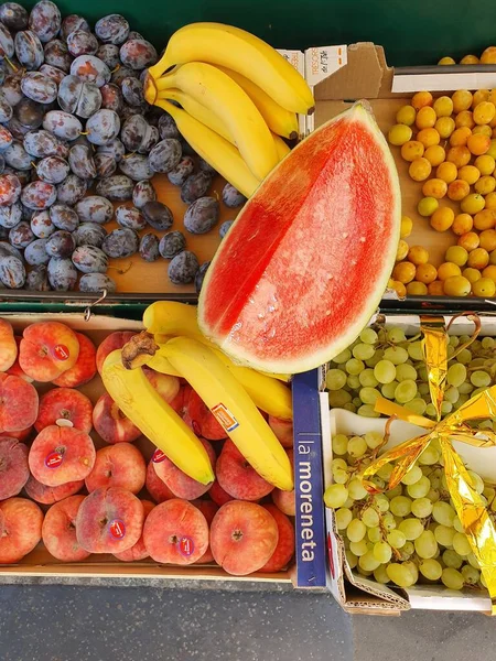 Fruits Légumes Sur Marché — Photo