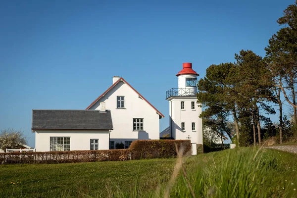 Vuurtoren Aan Kust Van Tranekr — Stockfoto