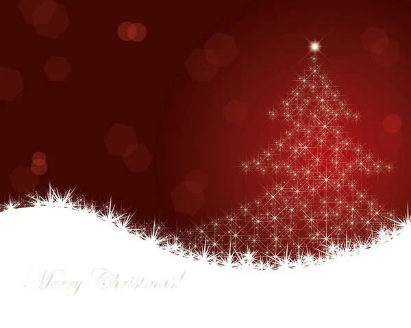 Brilhante Árvore Natal Silhueta Ilustração — Vetor de Stock