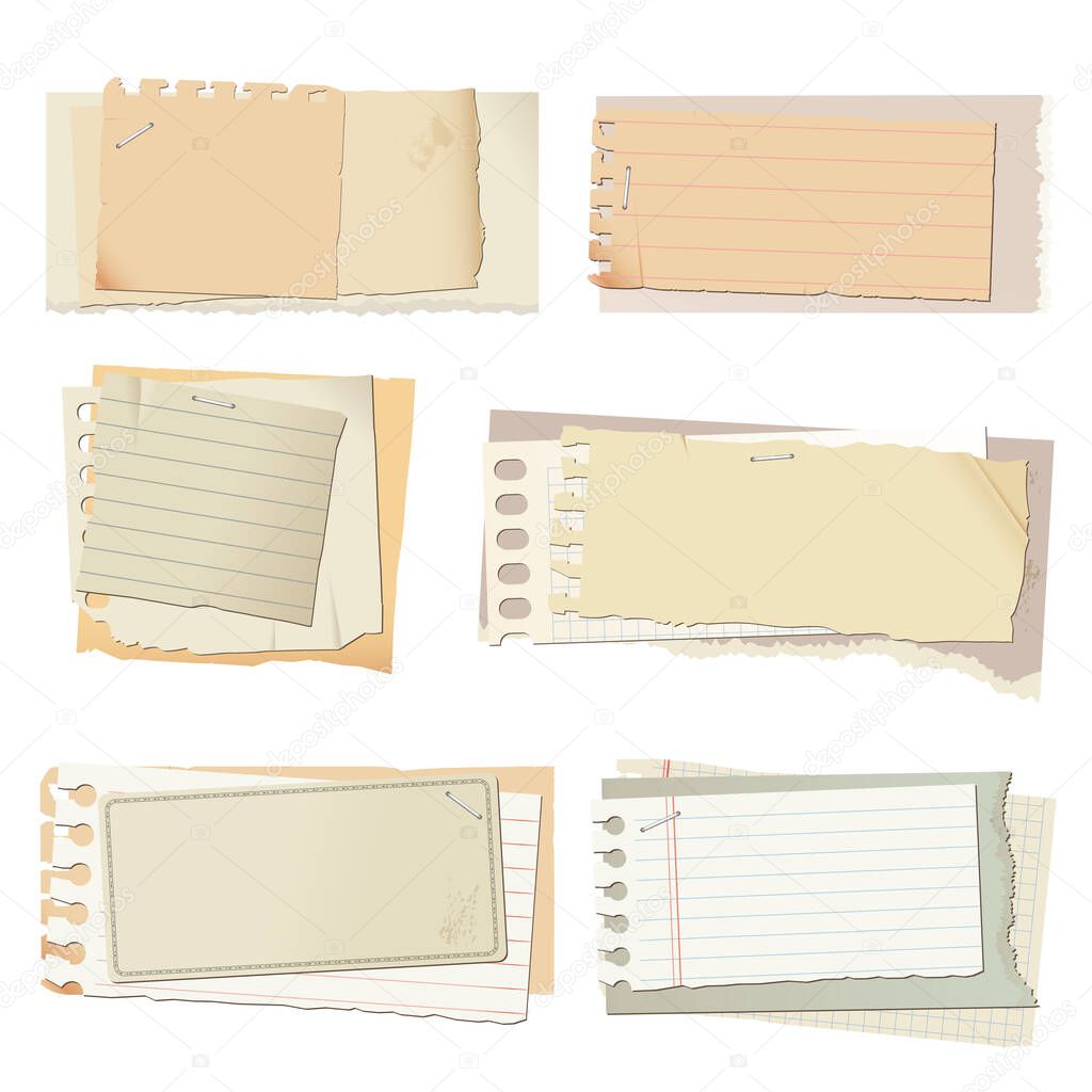 vintage style paper material set