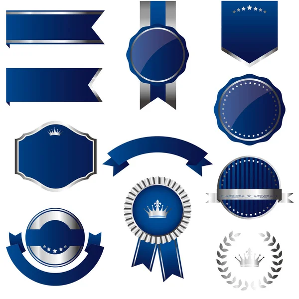 Emblem Ribbon Material Set — Stock Vector