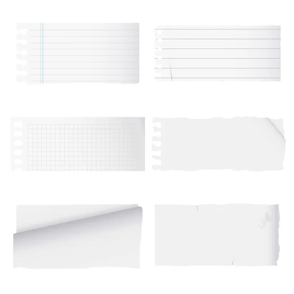 Conjunto Material Papel Blanco — Vector de stock