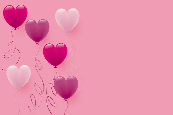 Фон Рожевих Кульок Серця — стоковий вектор
