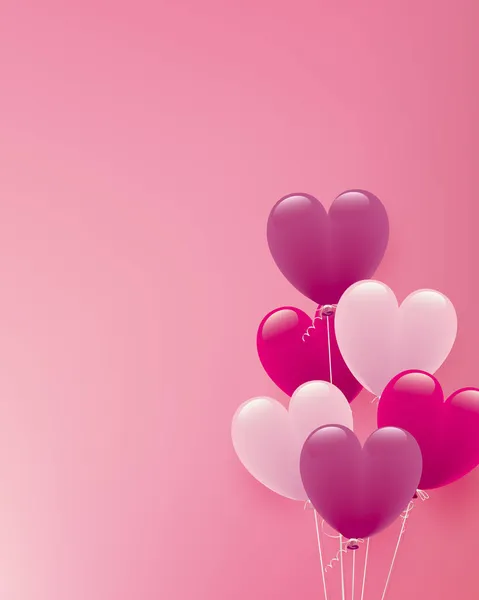 Фон Рожевих Кульок Серця — стоковий вектор