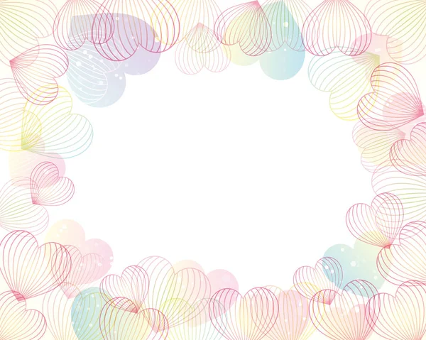 Fond Couleur Pastel Coeur Illustration — Image vectorielle