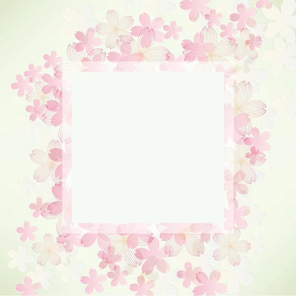Hintergrund Der Kirschblütensilhouette — Stockvektor