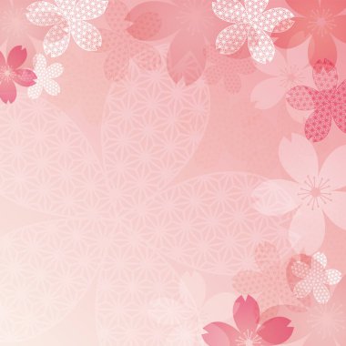 Kiraz çiçeği siluetinin arka planı