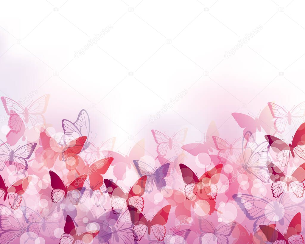background of butterfly silhouette illustration 