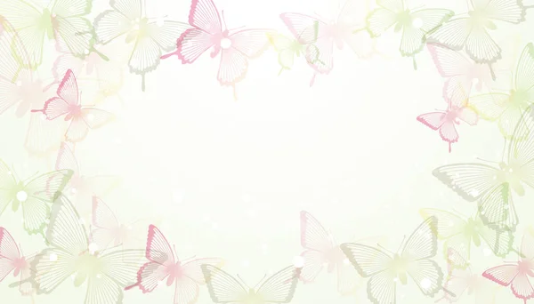 Pozadí Siluety Motýla Ilustrace — Stockový vektor