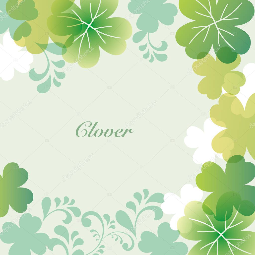 background of clover silhouette illustration