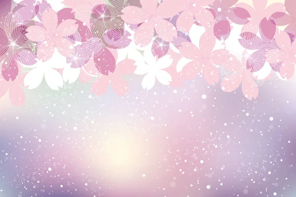 Background Cherry Blossom Silhouette — Stockvektor