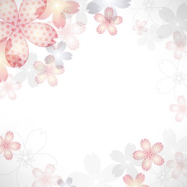 Kiraz çiçeği siluetinin arka planı